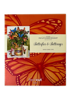 FreshCut Paper LLC Greeting & Note Cards Butterflies & Buttercups Pop-Up Greeting Card
