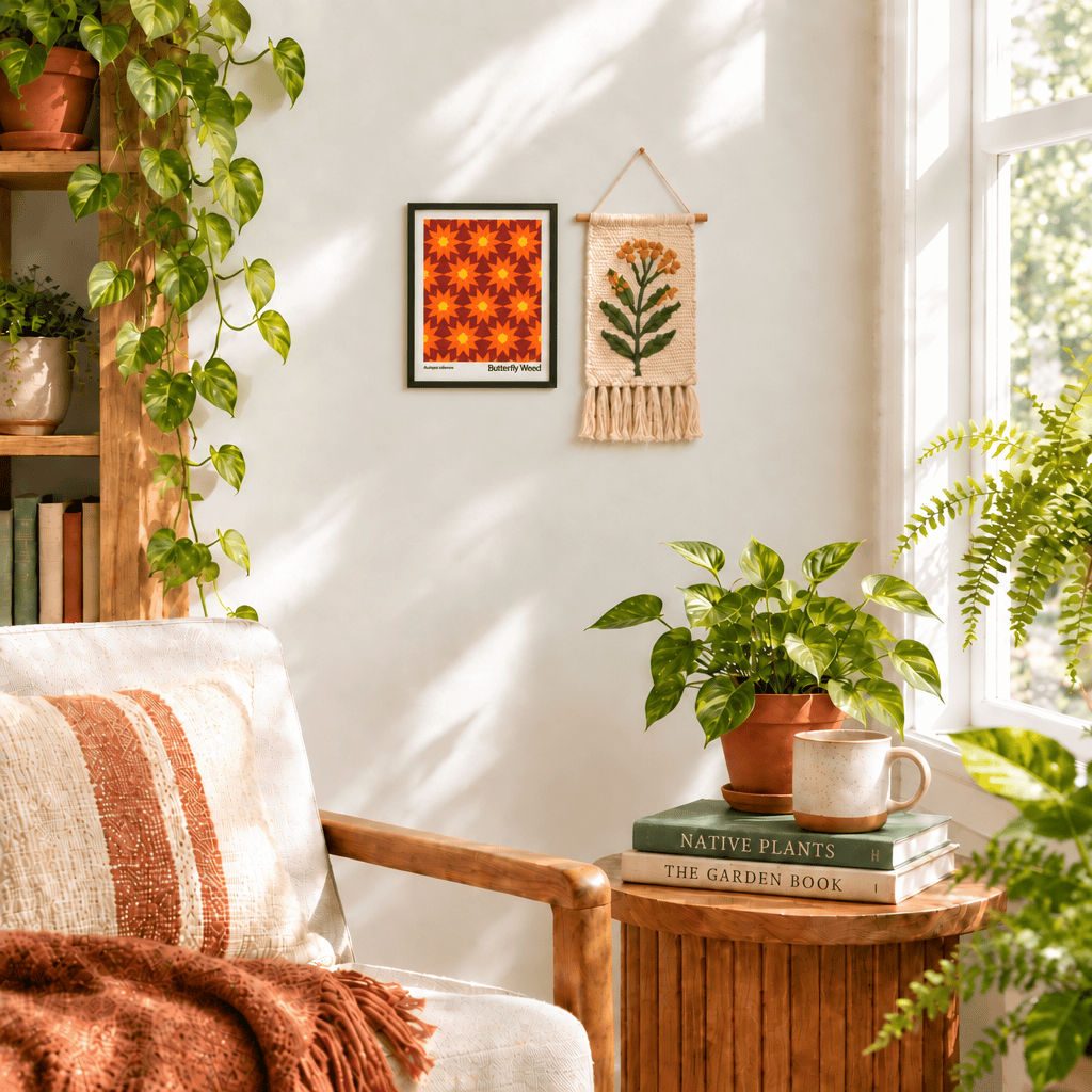 Little Dipper Art Butterfly Weed Native Plant Art Print | Little Dipper Art