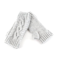 Load image into Gallery viewer, Pretty Persuasions Grey Cable Knit Gloves
