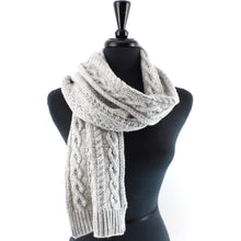 Load image into Gallery viewer, Pretty Persuasions Grey Cable Knit Scarves
