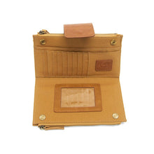 Load image into Gallery viewer, Joy Susan RTW - Accessories Camryn Colorblock Wallet Crossbody Tan/Hazelnut
