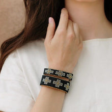 Load image into Gallery viewer, Etkie Jewelry Cara Beaded Glass Cuff -Large
