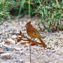 Load image into Gallery viewer, Prairie Dance Cardinal Garden Stake
