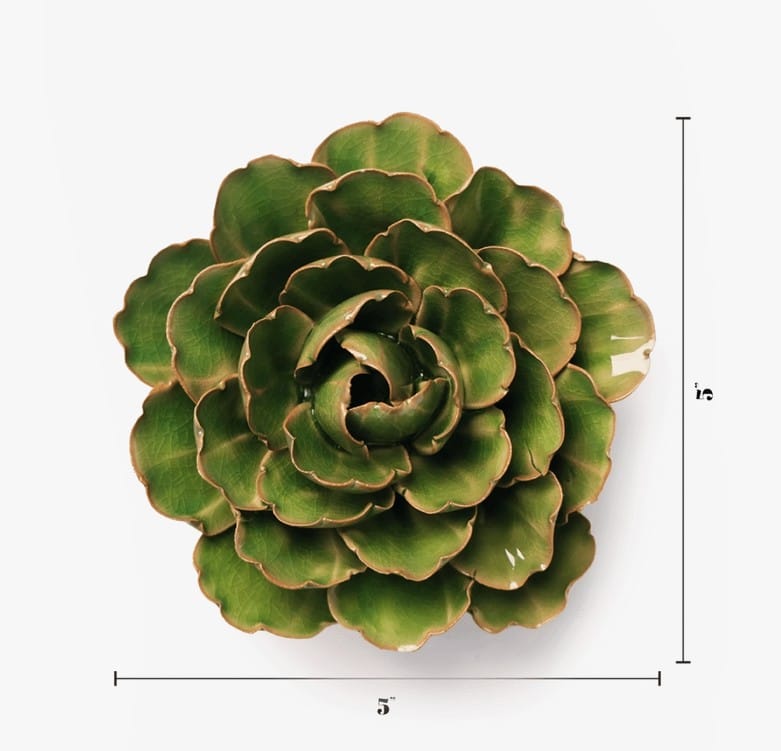 Chive Home Decor - Home Accent Ceramic Flower Avocado Green Kelko Peony