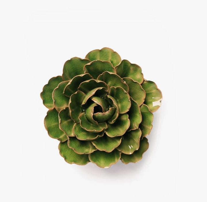 Chive Home Decor - Home Accent Ceramic Flower Avocado Green Kelko Peony