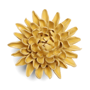 Chive Home Decor - Home Accent Ceramic Flower Buttercup Yellow Chrysanthemum