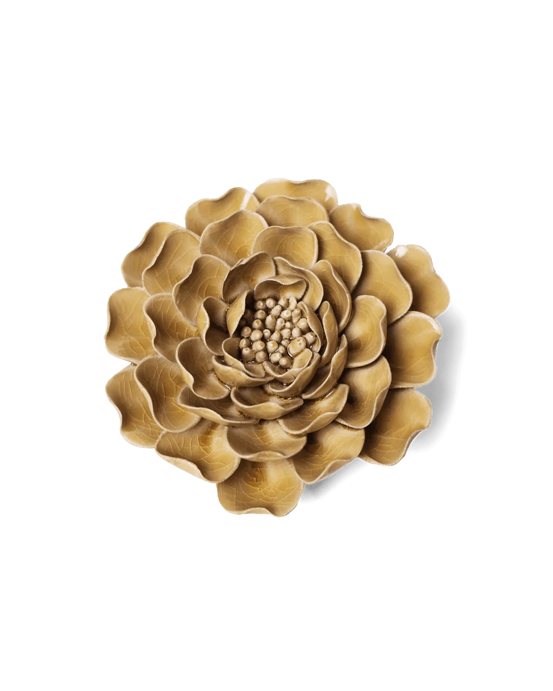 Chive Home Decor - Home Accent Ceramic Flower Caramel Charm Peony