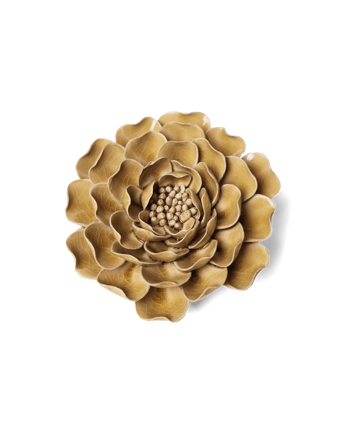 Chive Home Decor - Home Accent Ceramic Flower Caramel Charm Peony