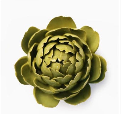 Chive Home Decor - Home Accent Ceramic Flower Chartreuse Queen Protea