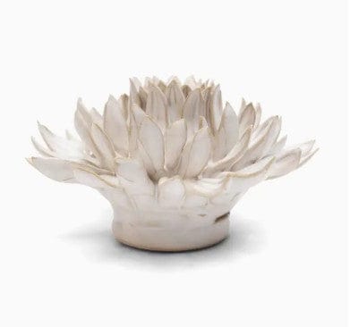 Chive Home Decor - Home Accent Ceramic Flower Ivory Spider Mum
