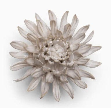 Chive Home Decor - Home Accent Ceramic Flower Ivory Spider Mum