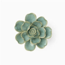 Load image into Gallery viewer, Chive Home Decor - Home Accent Ceramic Flower Milk Teal Tahitian Gardenia
