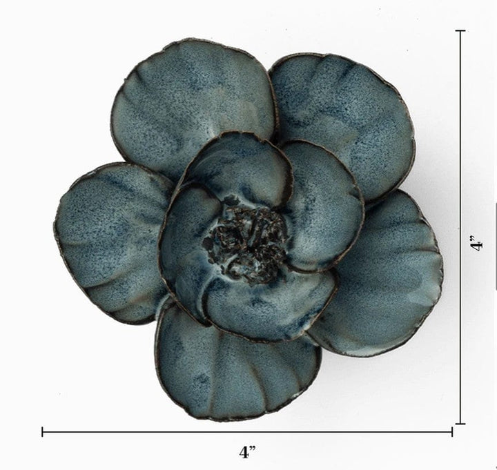 Chive Home Decor - Home Accent Ceramic Flower Navy Poppy