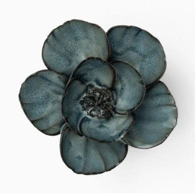 Chive Home Decor - Home Accent Ceramic Flower Navy Poppy