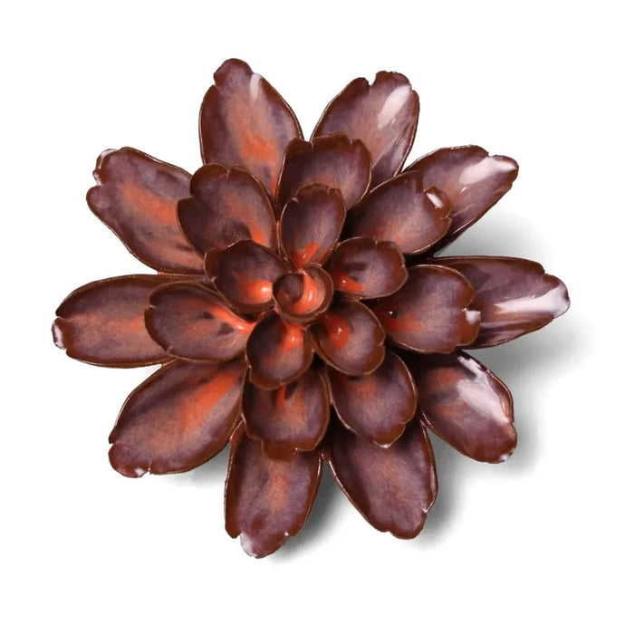 Chive Home Decor - Home Accent Ceramic Flower Peach Mocha Cornflower