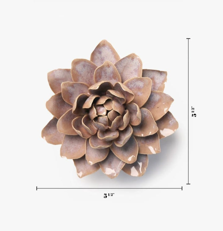 Chive Home Decor - Home Accent Ceramic Flower Pink Sand Starbrite Water Lily