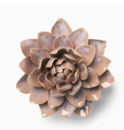 Chive Home Decor - Home Accent Ceramic Flower Pink Sand Starbrite Water Lily
