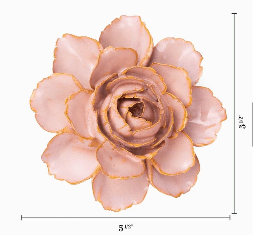Chive Home Decor - Home Accent Ceramic Flower Rose Pink Camellia