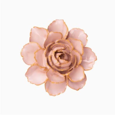 Chive Home Decor - Home Accent Ceramic Flower Rose Pink Camellia