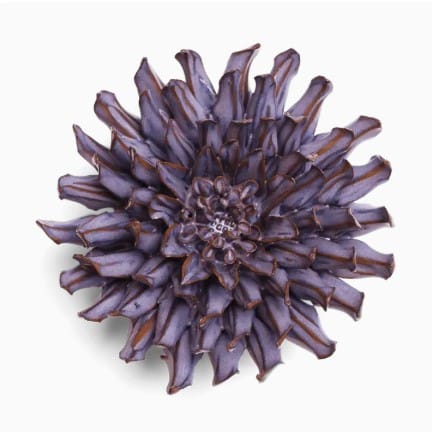 Chive Home Decor - Home Accent Ceramic Flower Violet Blue Fleur De Lis Mum