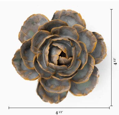 Chive Home Decor - Home Accent Ceramic Flower Wall Art Pale Blue English Rose