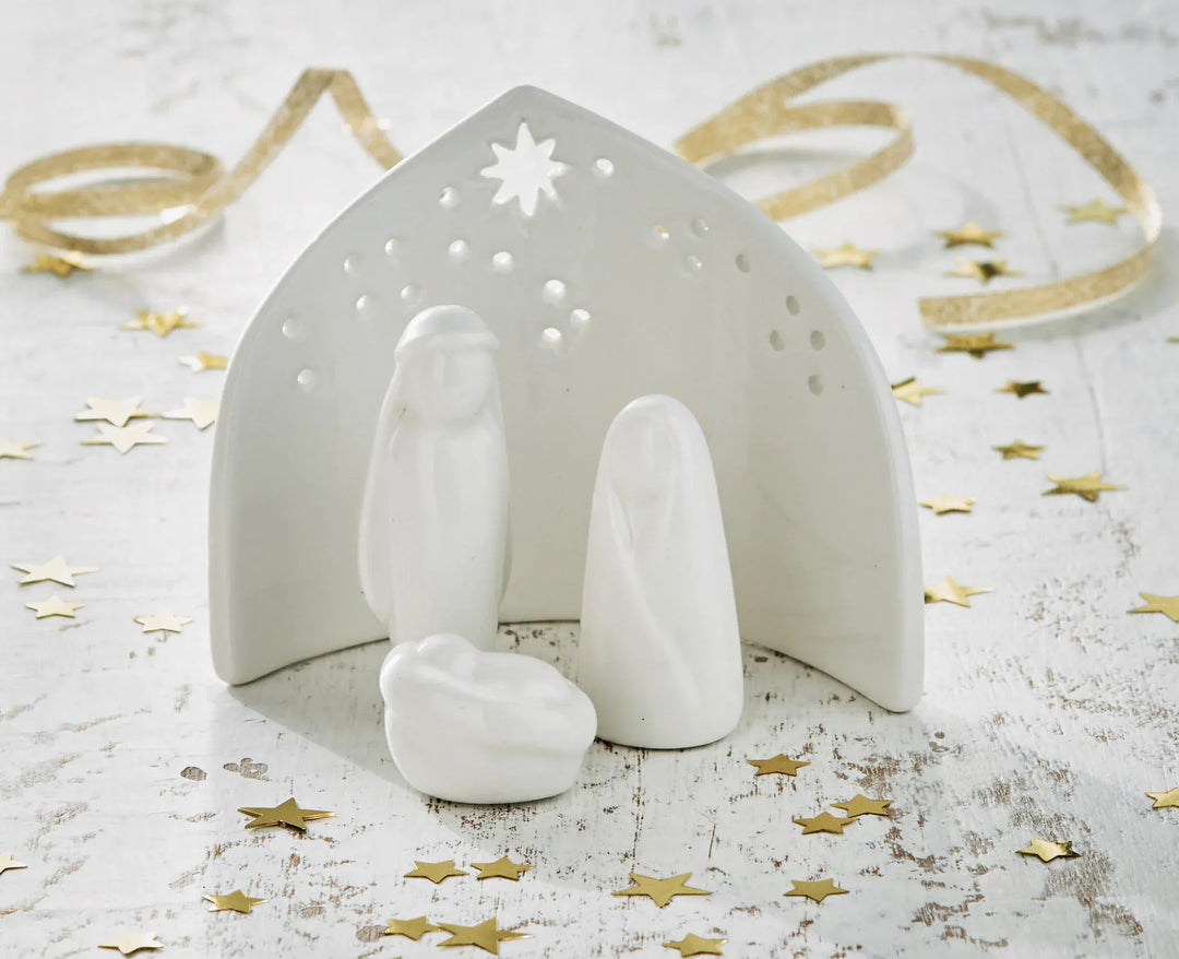 Tag True Living Figurines Ceramic Nativity Scene Set of 4