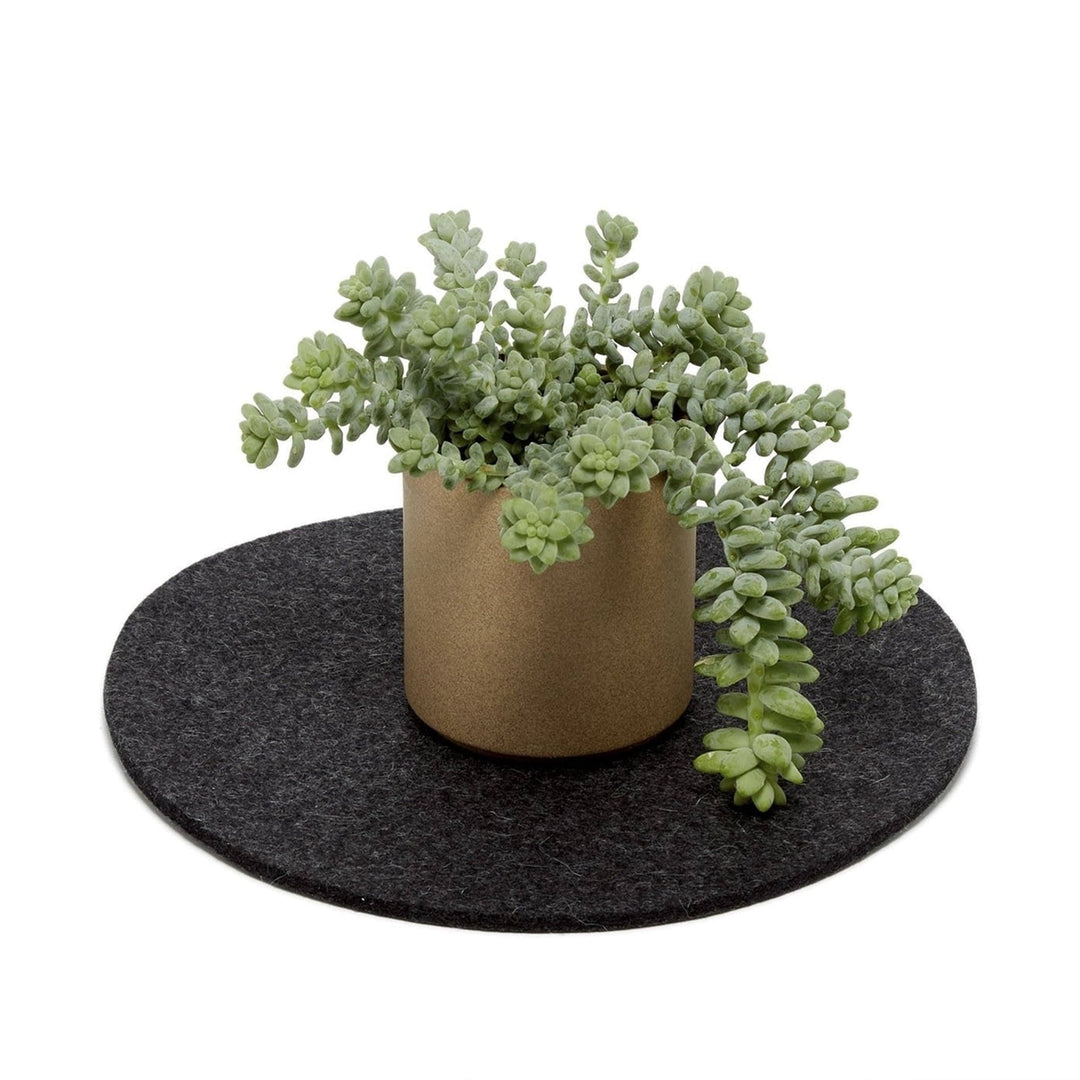 Graf Lantz Kitchen & Bar 10" diameter Charcoal Round Merino Wool Felt Trivets