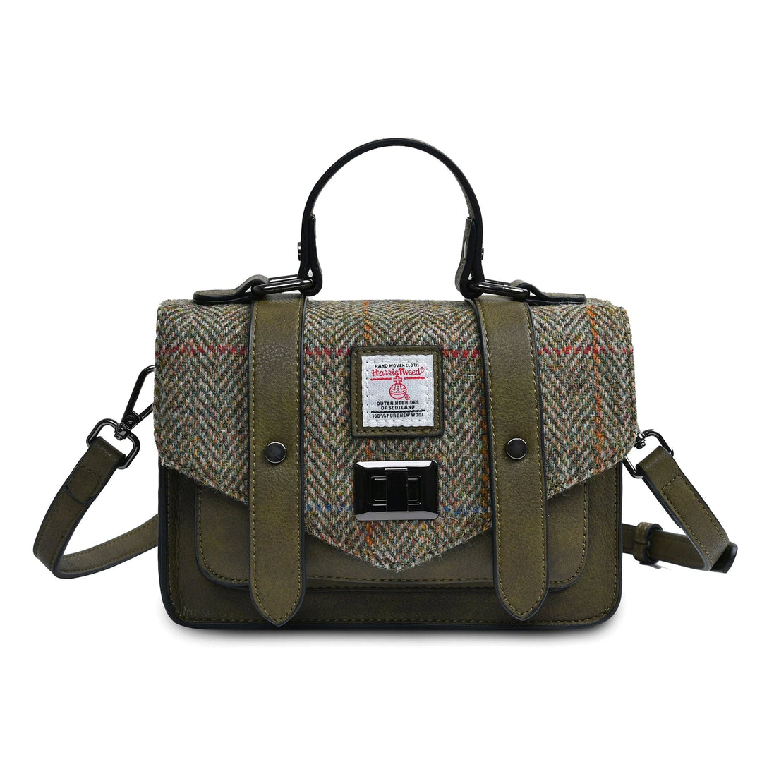 Islander UK Mini Satchel in Chestnut Herringbone