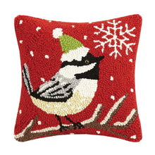 Load image into Gallery viewer, Peking Handicraft Pillow Chickadee w/Snowflake  Pillow
