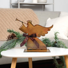 Load image into Gallery viewer, Prairie Dance Proudly Handmade in South Dakota, USA Christmas Angel, Rustic Metal Angel Figurine Silhouette
