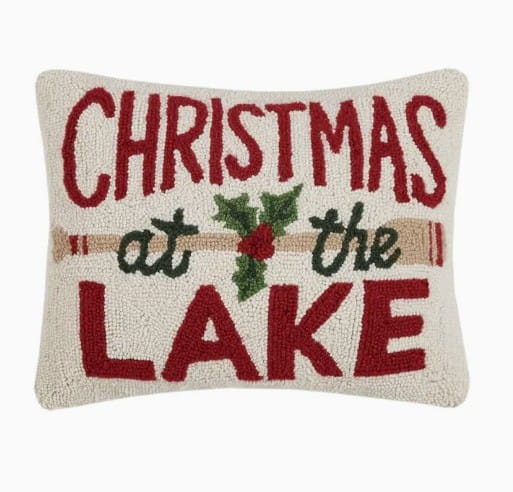 Peking Handicraft Pillow Christmas at the Lake Pillow