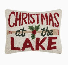 Load image into Gallery viewer, Peking Handicraft Pillow Christmas at the Lake Pillow
