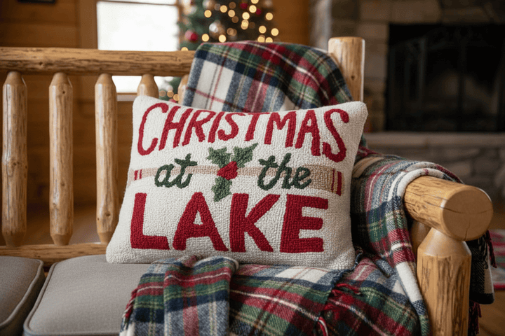 Peking Handicraft Pillow Christmas at the Lake Pillow