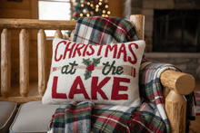 Load image into Gallery viewer, Peking Handicraft Pillow Christmas at the Lake Pillow
