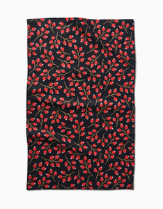 Geometry Towels Christmas Berries Tea Towel