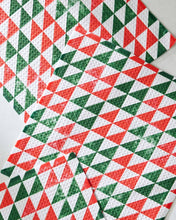 Load image into Gallery viewer, Geometry Christmas Evergreen Dishcloth Set
