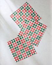 Load image into Gallery viewer, Geometry Christmas Evergreen Dishcloth Set
