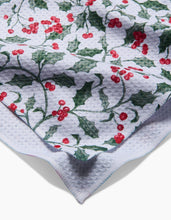 Load image into Gallery viewer, Geometry Towels Christmas Holly Tea Towel
