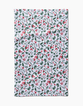 Load image into Gallery viewer, Geometry Towels Christmas Holly Tea Towel
