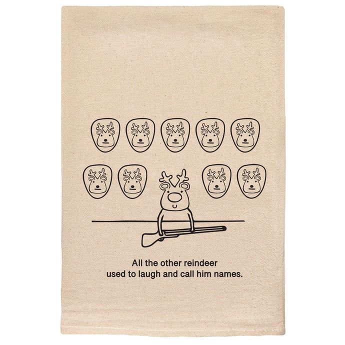 Ellembee Gift Reindeer Games Christmas Kitchen Tea Towels by Ellembee Gift