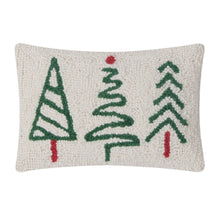 Load image into Gallery viewer, Peking Handicraft Christmas Trees Trio Hook Pillow
