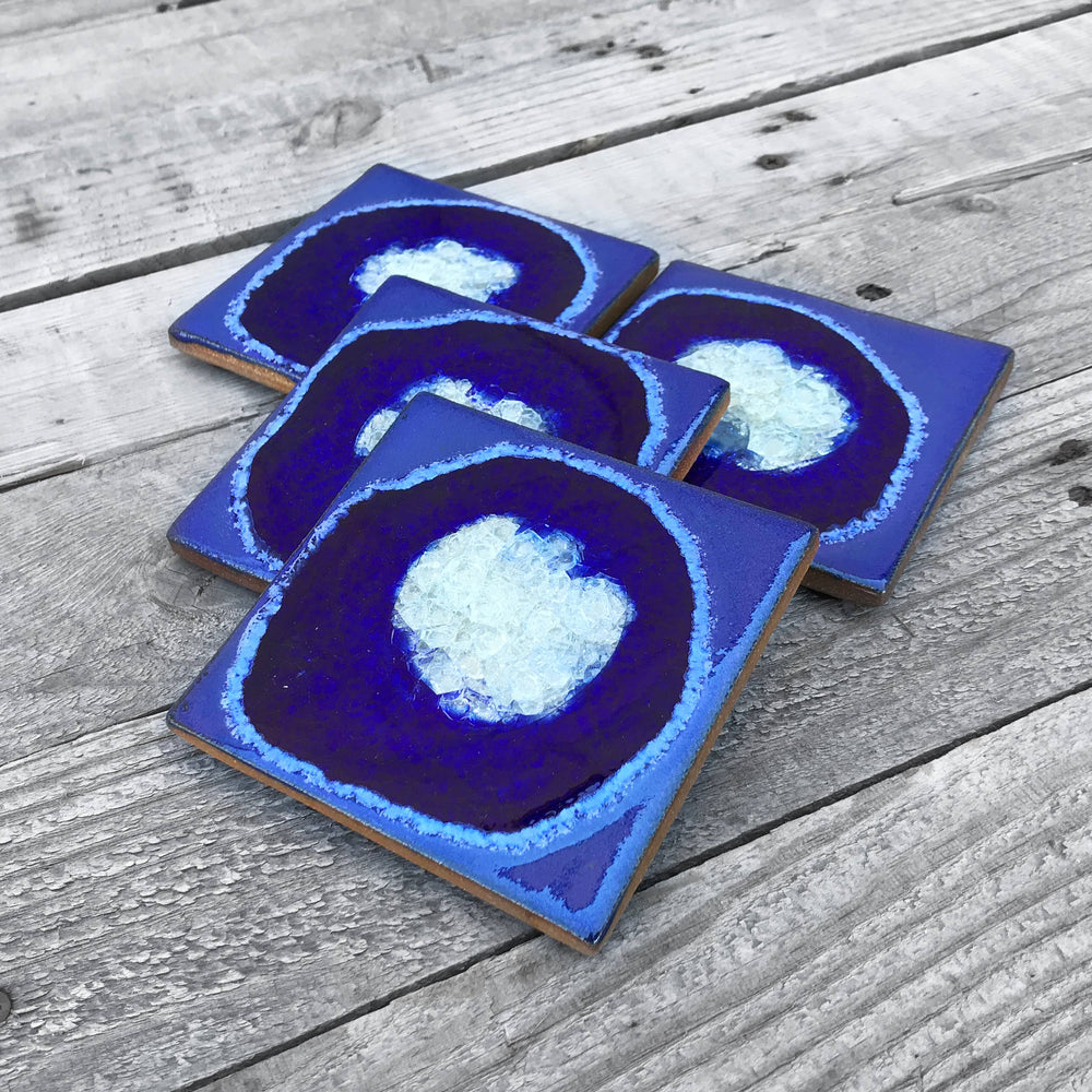 Dock 6 Pottery Ceramics Cobalt Ceramic Coaster | Dock 6 Pottery