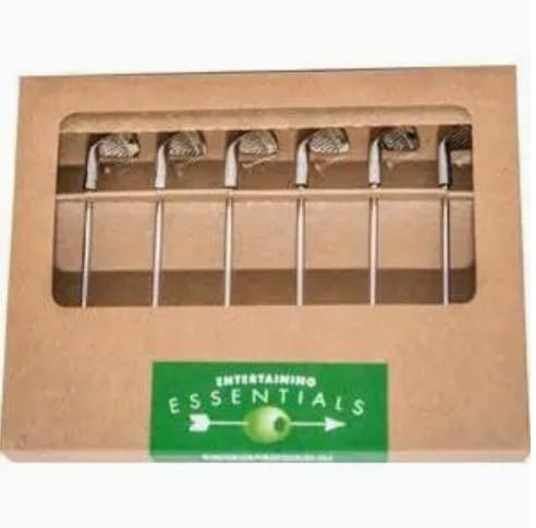 Cork Pops Bar Accessories Cocktail Forks – Golf Club | Set of 6 | Cork Pops