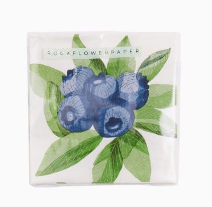 Rock Flower Paper Home Decor - Linens Cocktail Napkin Blueberry Bunch
