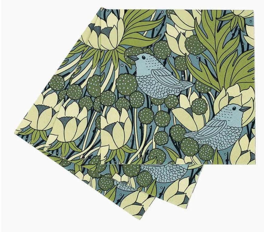 Rock Flower Paper Home Decor - Linens Cocktail Napkin Chickadee