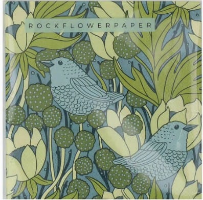 Rock Flower Paper Home Decor - Linens Cocktail Napkin Chickadee