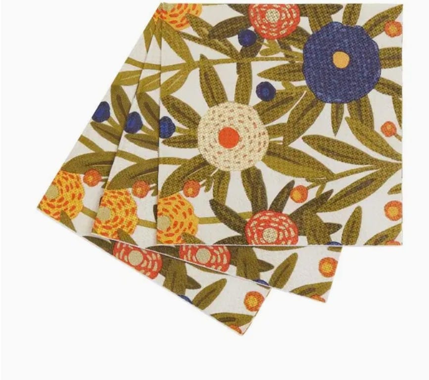 Rock Flower Paper Home Decor - Linens Cocktail Napkin Harvest Sunshine