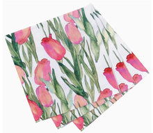Load image into Gallery viewer, Rock Flower Paper Home Decor - Linens Cocktail Napkin Pink Tulips
