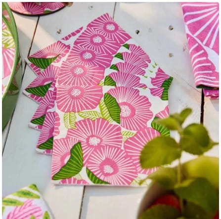 Rock Flower Paper Home Decor - Linens Cocktail Napkin Poppy Papover