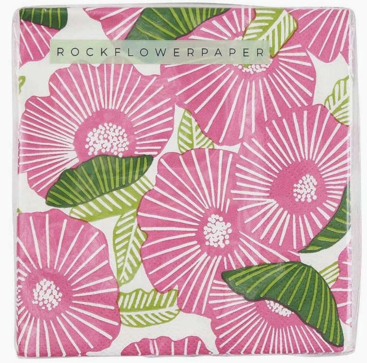 Rock Flower Paper Home Decor - Linens Cocktail Napkin Poppy Papover